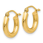 Kép betöltése a galériamegjelenítőbe: 10K Yellow Gold 14mm x 3mm Classic Round Hoop Earrings
