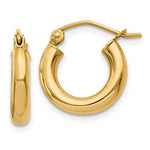 Kép betöltése a galériamegjelenítőbe: 10K Yellow Gold 14mm x 3mm Classic Round Hoop Earrings
