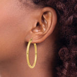 이미지를 갤러리 뷰어에 로드 , 10K Yellow Gold 41mm x 3mm Classic Round Hoop Earrings
