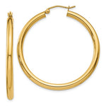 Cargar imagen en el visor de la galería, 10K Yellow Gold 41mm x 3mm Classic Round Hoop Earrings
