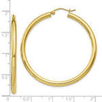 Φόρτωση εικόνας στο εργαλείο προβολής Συλλογής, 10K Yellow Gold 45mm x 3mm Classic Round Hoop Earrings
