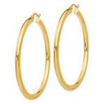 Załaduj obraz do przeglądarki galerii, 10K Yellow Gold 50mm x 3mm Classic Round Hoop Earrings
