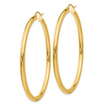 Cargar imagen en el visor de la galería, 10K Yellow Gold 55mm x 3mm Classic Round Hoop Earrings
