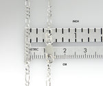 Carica l&#39;immagine nel visualizzatore di Gallery, Sterling Silver 2.25mm Figaro Bracelet Anklet Necklace Pendant Chain
