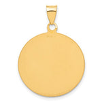 將圖片載入圖庫檢視器 18k Yellow Gold Saint Christopher Medal Round Pendant Charm

