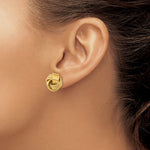 Charger l&#39;image dans la galerie, 14k Yellow Gold 15mm Classic Love Knot Stud Post Earrings
