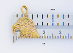 Kép betöltése a galériamegjelenítőbe: 14k Yellow Gold Small Eagle Head Pendant Charm
