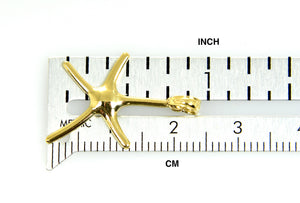 14k Yellow Gold Starfish Pendant Charm