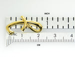 Carica l&#39;immagine nel visualizzatore di Gallery, 14k Yellow Gold Initial Letter T Cursive Chain Slide Pendant Charm
