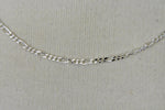 Ladda upp bild till gallerivisning, Sterling Silver 2.25mm Figaro Bracelet Anklet Necklace Pendant Chain
