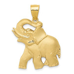 Cargar imagen en el visor de la galería, 14k Yellow Gold Elephant Open Back Pendant Charm
