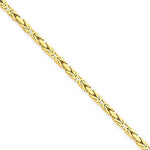 Carregar imagem no visualizador da galeria, 14K Yellow Gold 2mm Byzantine Bracelet Anklet Choker Necklace Pendant Chain
