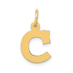 Załaduj obraz do przeglądarki galerii, 14K Yellow Gold Uppercase Initial Letter C Block Alphabet Pendant Charm
