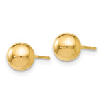 Lataa kuva Galleria-katseluun, 14k Yellow Gold 6mm Polished Ball Post Push Back Stud Earrings
