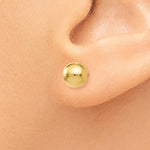 Lade das Bild in den Galerie-Viewer, 14k Yellow Gold 6mm Polished Ball Post Push Back Stud Earrings
