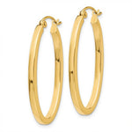 Charger l&#39;image dans la galerie, 14k Yellow Gold 30mm x 17mm x 2mm Oval Hoop Earrings
