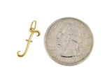 Afbeelding in Gallery-weergave laden, 14K Yellow Gold Lowercase Initial Letter F Script Cursive Alphabet Pendant Charm
