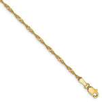 Lataa kuva Galleria-katseluun, 14k Yellow Gold 1.70mm Singapore Twisted Bracelet Anklet Necklace Choker Pendant Chain
