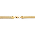 Загрузить изображение в средство просмотра галереи, 14k Yellow Gold 4mm Silky Herringbone Bracelet Necklace Anklet Choker Pendant Chain
