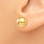 Ladda upp bild till gallerivisning, 14k Yellow Gold 8mm Polished Ball Post Push Back Stud Earrings
