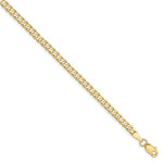 Afbeelding in Gallery-weergave laden, 14k Yellow Gold 2.9mm Beveled Curb Link Bracelet Anklet Necklace Pendant Chain
