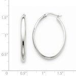 Afbeelding in Gallery-weergave laden, 14k White Gold Classic Oval Hoop Earrings
