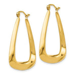 Load image into Gallery viewer, 14K Yellow Gold Geometric Style Design Triangle Hoop Earrings
