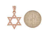 Afbeelding in Gallery-weergave laden, 14k Rose Gold Star of David Pendant Charm
