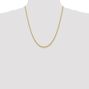 10k Yellow Gold 2.75mm Diamond Cut Rope Bracelet Anklet Choker Necklace Pendant Chain