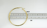 Φόρτωση εικόνας στο εργαλείο προβολής Συλλογής, 14K Yellow Gold 48mmx2mm Lightweight Classic Round Hoop Earrings
