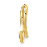 Załaduj obraz do przeglądarki galerii, 14k Yellow Gold Initial Letter L Cursive Chain Slide Pendant Charm
