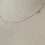 將影片載入圖庫檢視器並播放，14k White Gold 0.50mm Thin Cable Rope Necklace Pendant Chain

