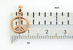 이미지를 갤러리 뷰어에 로드 , 14k Rose Gold Peace Sign Symbol Small 3D Pendant Charm
