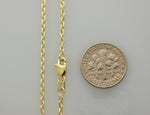 Lataa kuva Galleria-katseluun, 14k Yellow Gold 2mm Round Open Link Cable Bracelet Anklet Choker Necklace Pendant Chain
