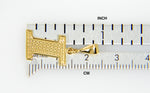 Carica l&#39;immagine nel visualizzatore di Gallery, 14K Yellow Gold Uppercase Initial Letter I Block Alphabet Pendant Charm
