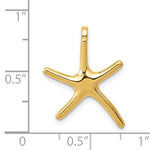 Cargar imagen en el visor de la galería, 14k Yellow Gold Starfish Chain Slide Pendant Charm
