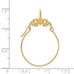 Carregar imagem no visualizador da galeria, 14K Yellow Gold Butterfly Charm Holder Hanger Connector Pendant
