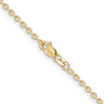 Indlæs billede til gallerivisning 14k Yellow Gold 2mm Round Open Link Cable Bracelet Anklet Choker Necklace Pendant Chain
