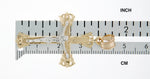 Cargar imagen en el visor de la galería, 14k Gold Two Tone Large Cross Crucifix Pendant Charm
