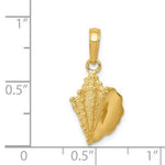 Carica l&#39;immagine nel visualizzatore di Gallery, 14K Yellow Gold Conch Shell Seashell Ocean Sea Beach Life Pendant Charm
