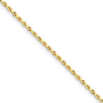 Cargar imagen en el visor de la galería, 14k Yellow Gold 2.25mm Diamond Cut Rope Bracelet Anklet Choker Necklace Chain Lobster Clasp

