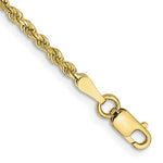 Indlæs billede til gallerivisning 10k Yellow Gold 2mm Diamond Cut Rope Bracelet Anklet Choker Necklace Pendant Chain
