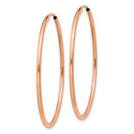 Load image into Gallery viewer, 14K Rose Gold 37mm x 1.5mm Endless Round Hoop Earrings
