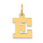 將圖片載入圖庫檢視器 14K Yellow Gold Uppercase Initial Letter E Block Alphabet Pendant Charm
