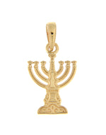Load image into Gallery viewer, 14K Yellow Gold Menorah Pendant Charm

