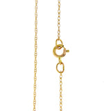 Cargar imagen en el visor de la galería, 14k Yellow Gold 0.50mm Thin Cable Rope Necklace Pendant Chain
