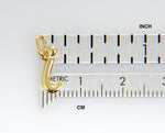 Carica l&#39;immagine nel visualizzatore di Gallery, 14K Yellow Gold Lowercase Initial Letter I Script Cursive Alphabet Pendant Charm
