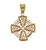 이미지를 갤러리 뷰어에 로드 , 14k Yellow Gold Celtic Knot Cross Pendant Charm
