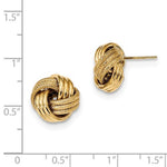 Charger l&#39;image dans la galerie, 14k Yellow Gold 13mm Classic Love Knot Stud Post Earrings
