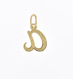 Lataa kuva Galleria-katseluun, 14K Yellow Gold Lowercase Initial Letter A Script Cursive Alphabet Pendant Charm

